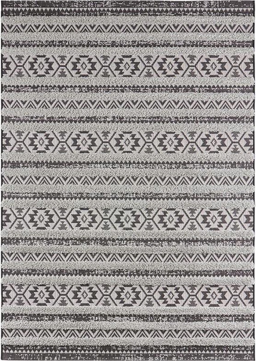 Šedo-čierny hrubý shaggy koberec do obývačky 160 x 230 cm