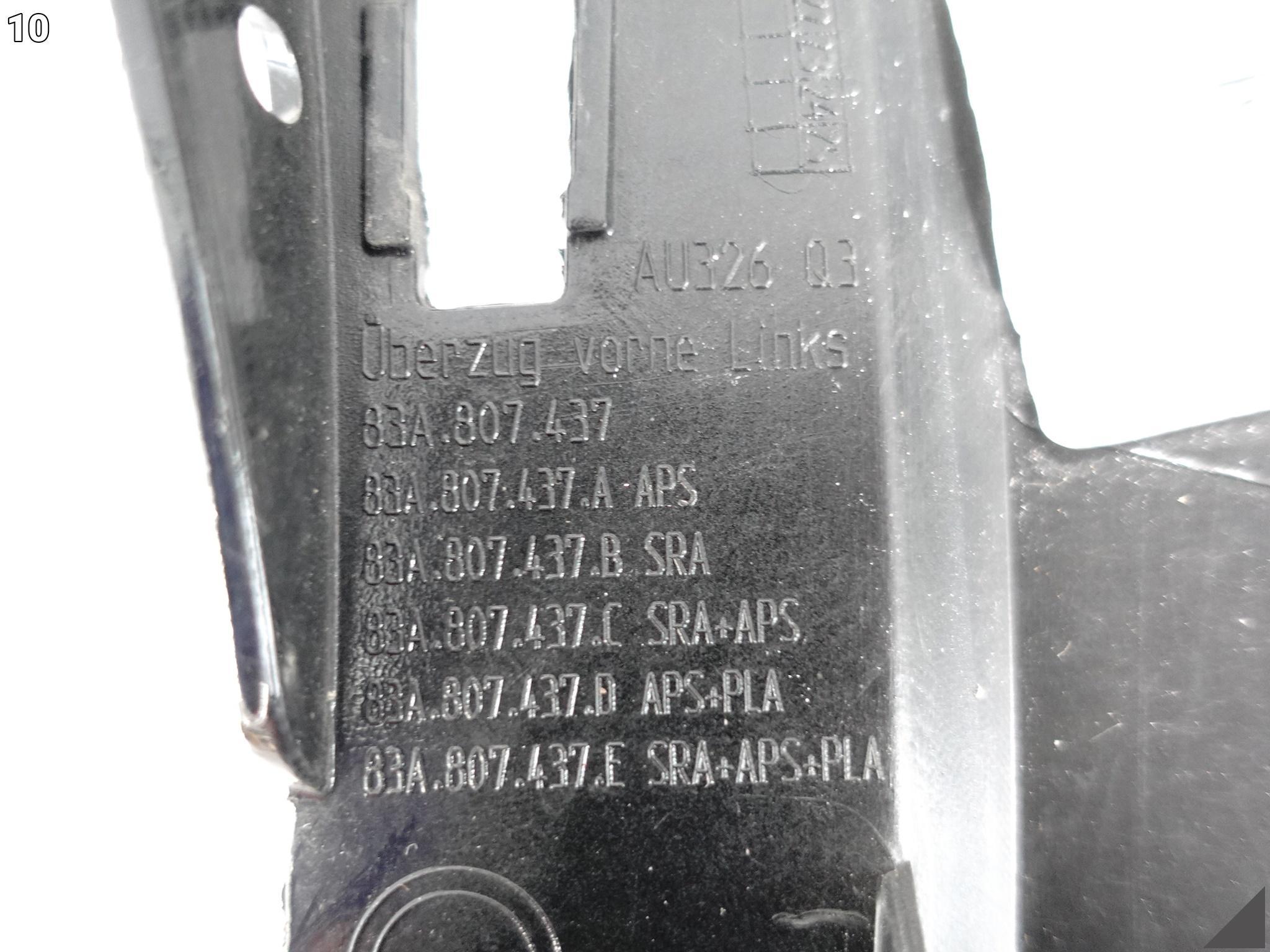 AUDI Q3 II F3 83A ZWYKLY / BASIS 18- bumper corner left front ( PDC )