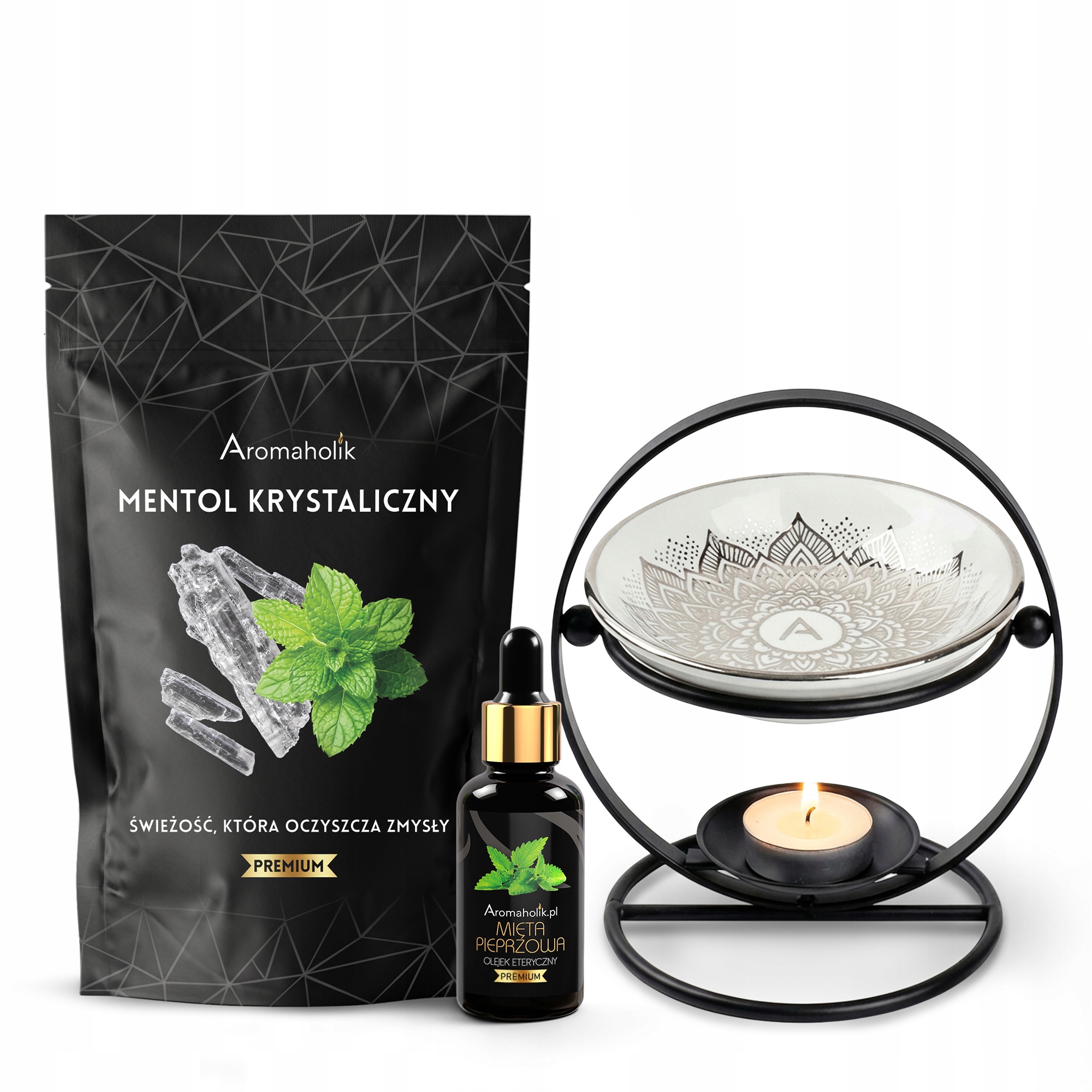 Olejek Eteryczny Mentol Krystaliczny Kominek Zapachowy 100% Naturalne