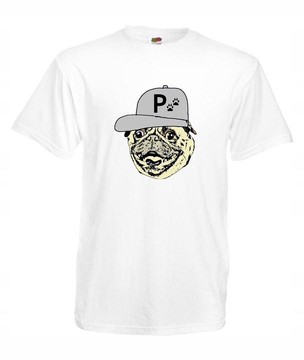 

XXXL Koszulka Męska Mops Pugs Not Drugs Śmieszne