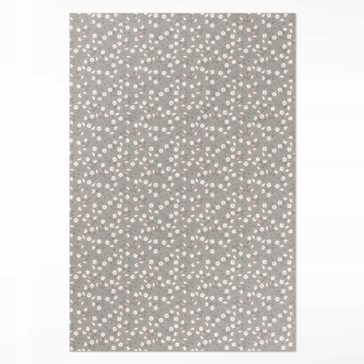 Vinylový koberec s grafikou Poľná lúka kvetov jemný vzor boho 80x120 cm