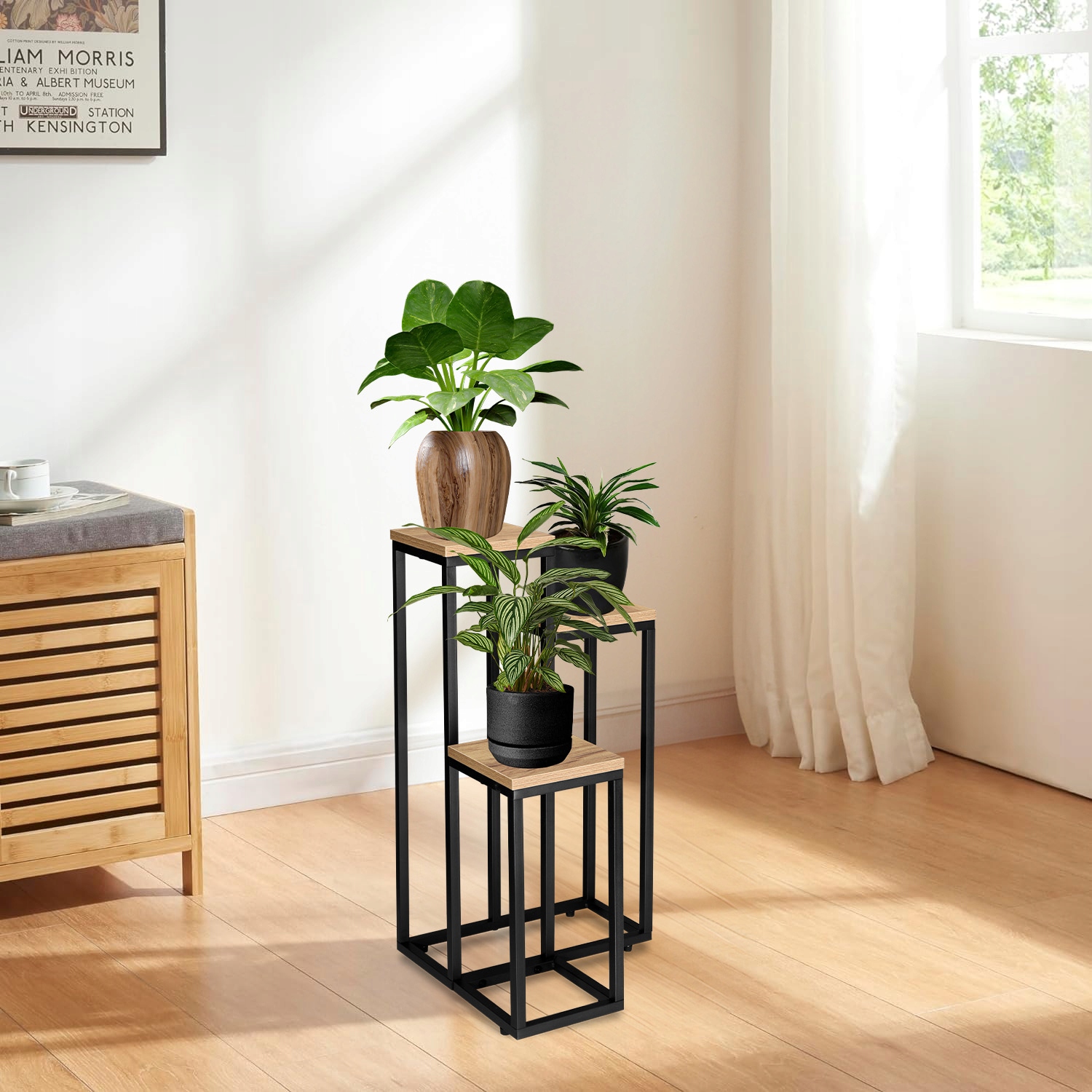 KWIETNIK STOJĄCY STOJAK PÓŁKI NA KWIATY ROŚLINY LOFTOWY METALOWY INDUSTRIAL Marka LoftInspired