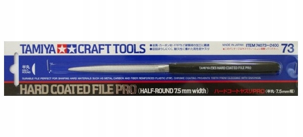 Pilník Tamiya 74076 Hard Coated File Pro (půlkulatý, šířka 7,5 mm) pilník