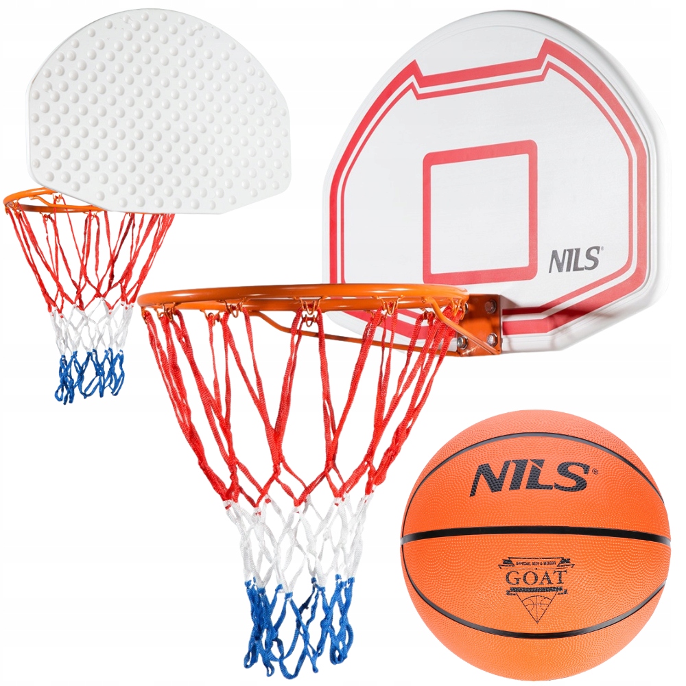 Nils Sada na basketbal Koš Obruč Síťka na hraní v koši Míč