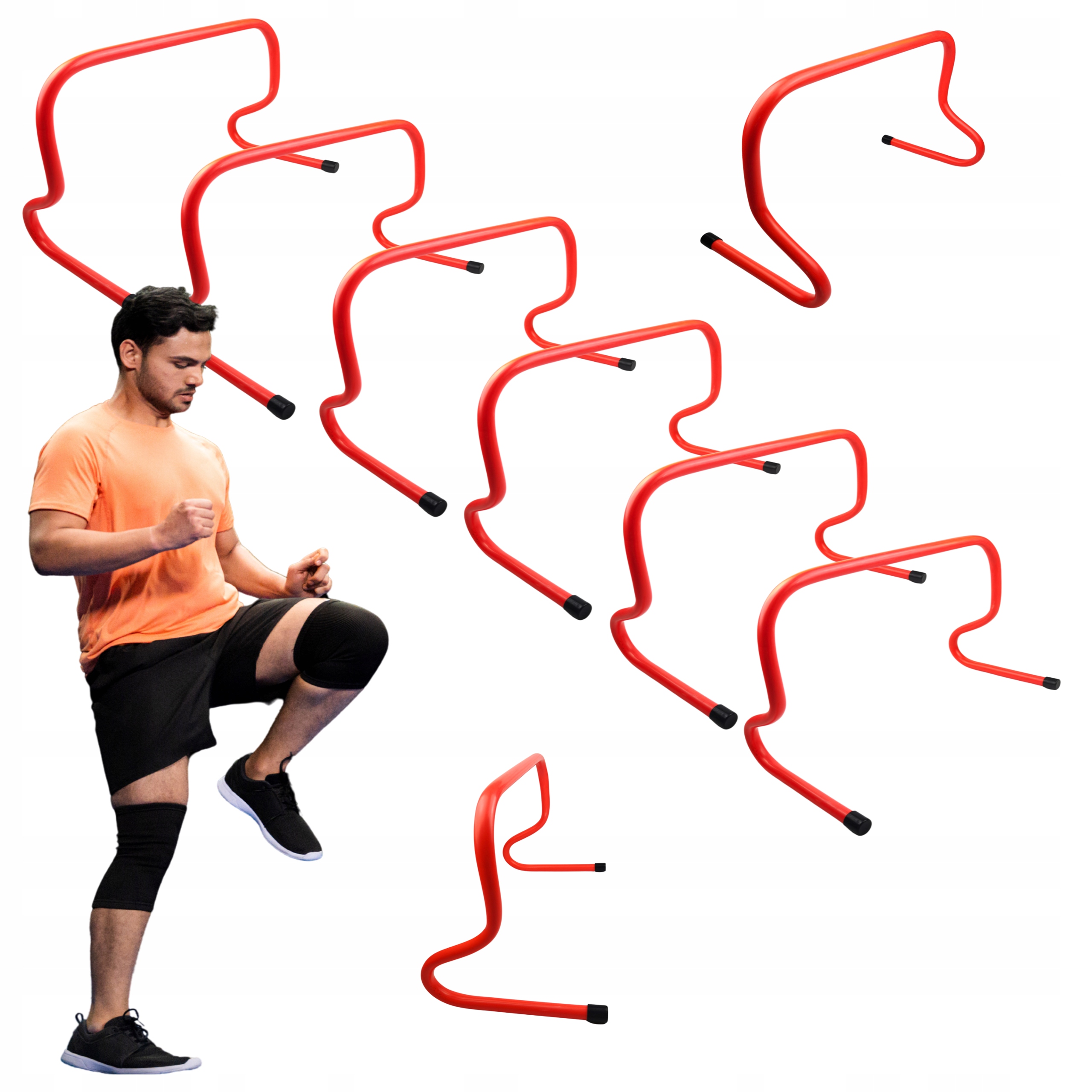 Zestaw piłkarski Płotek Koordynacyjny Treningowy Przeszkoda Płotek 30CM