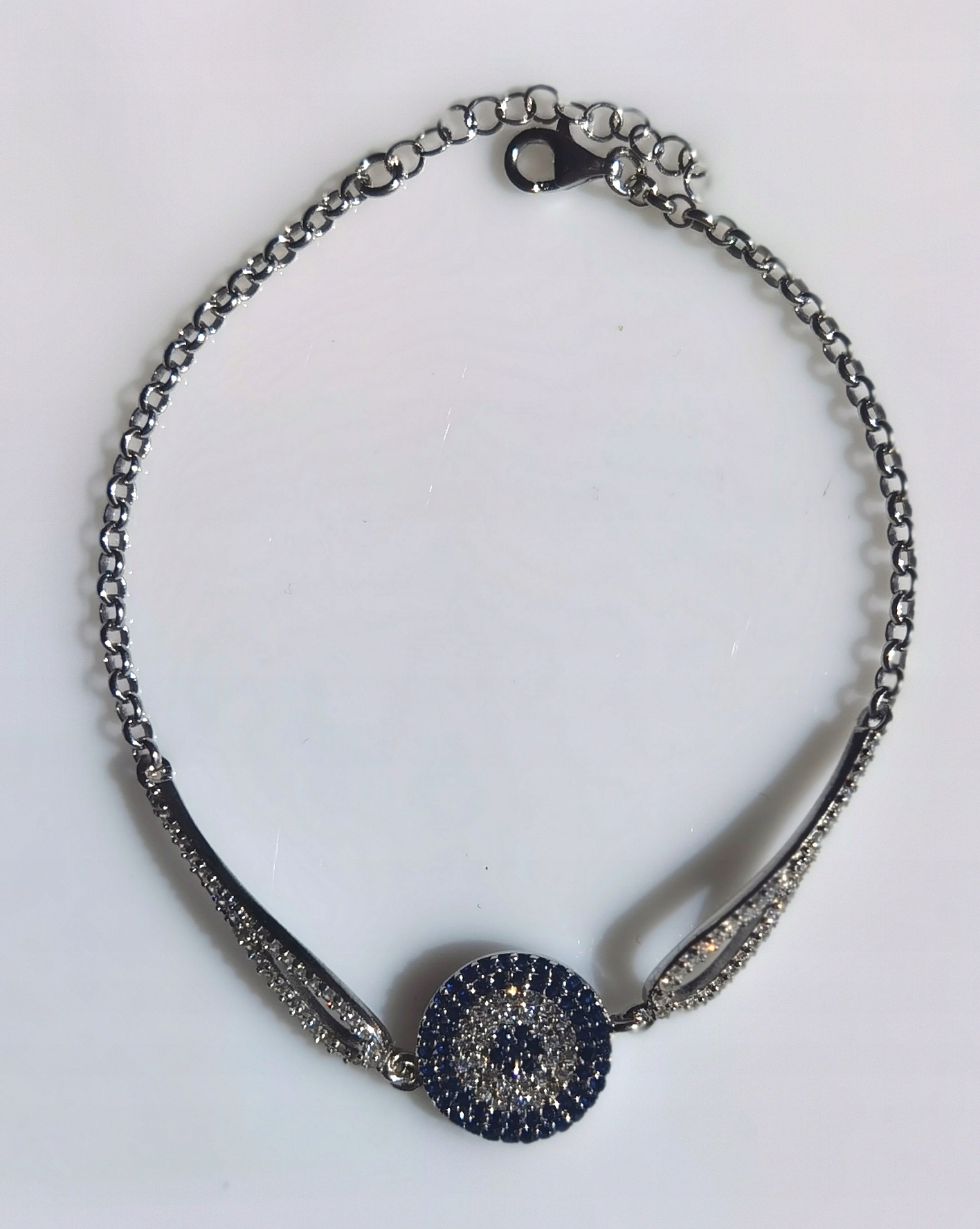 Hypnotizující Stříbrný Náramek Oko Proroka, Klasická Elegance P925
