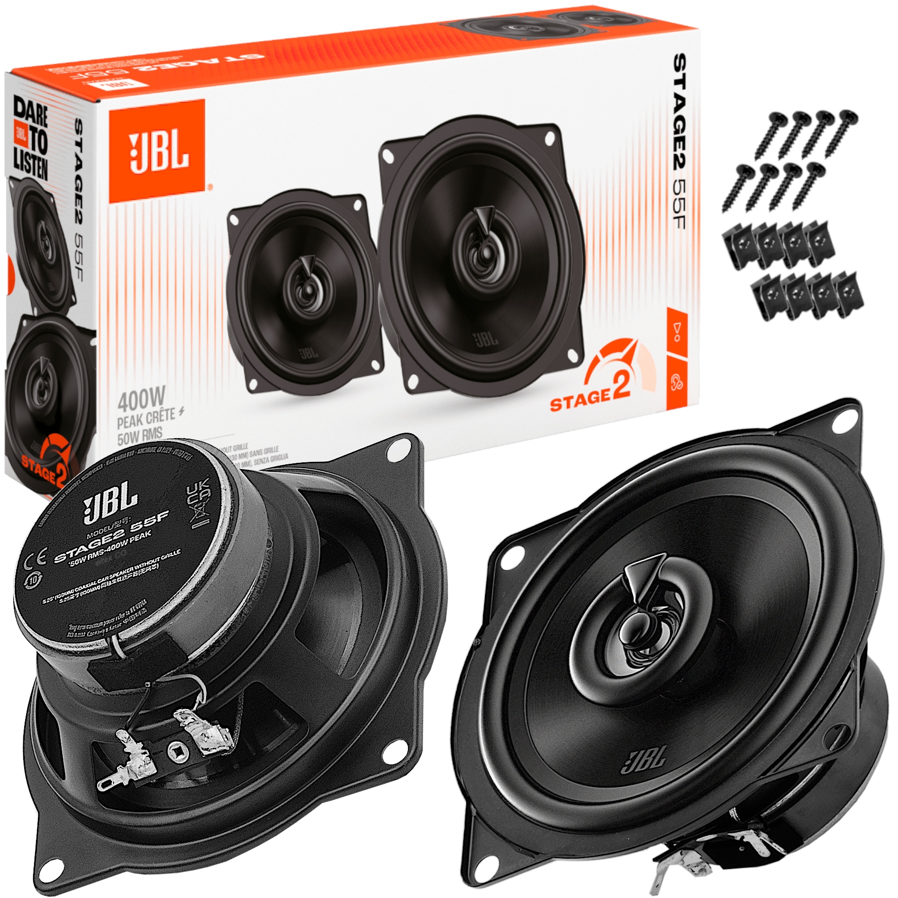 Jbl Stage2 55F 5" 400W 13 cm 130 mm Głośniki Samochodowe 2-Drożne