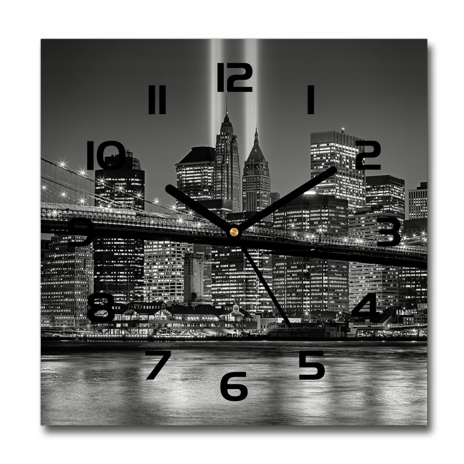 

Zegar szklany kwadratowy Manhattan Nowy Jork 30x30