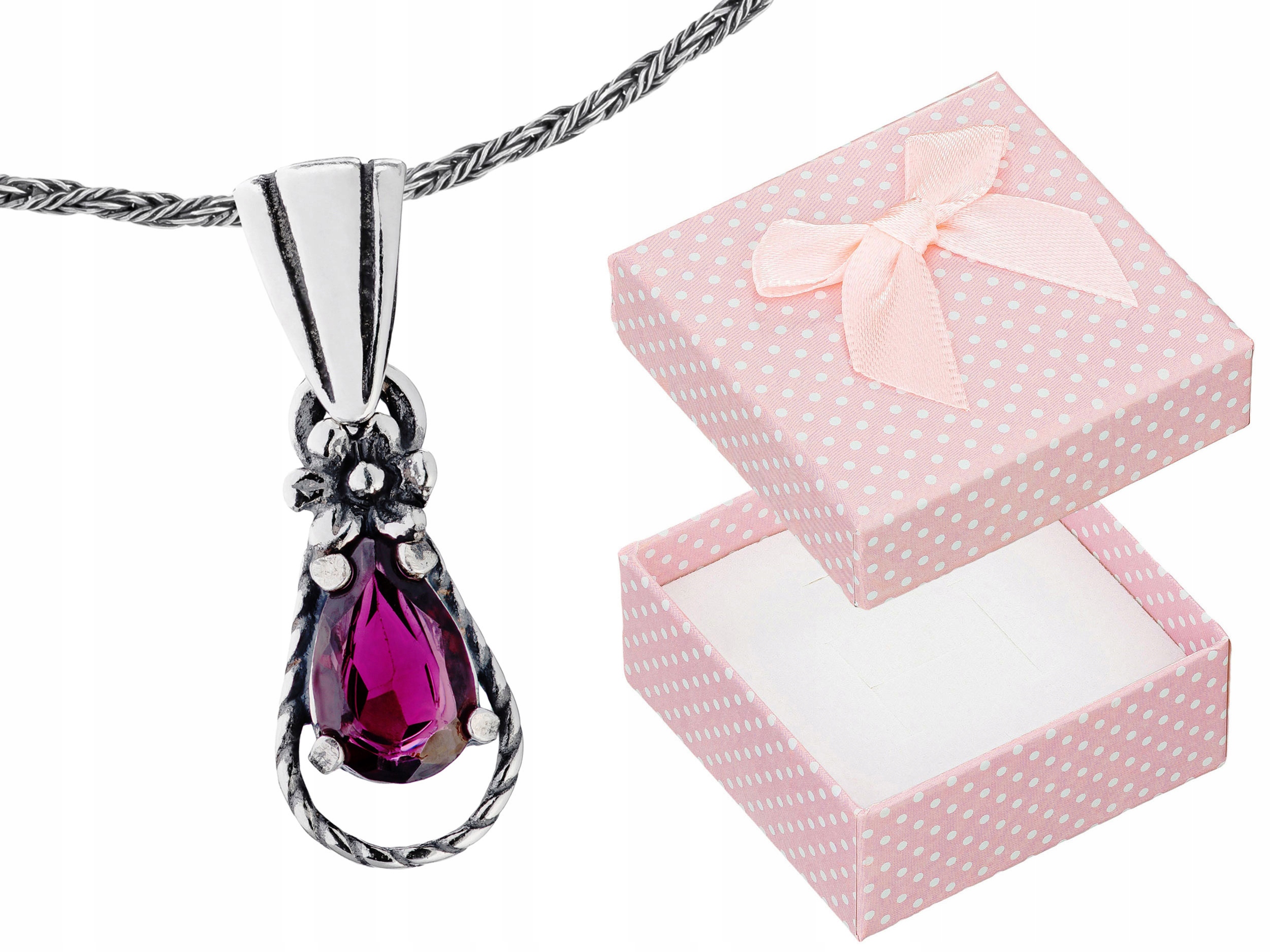 Krátký Stříbrný Oxidovaný Dámský Náhrdelník Kapka Zirkon Slza Choker 40