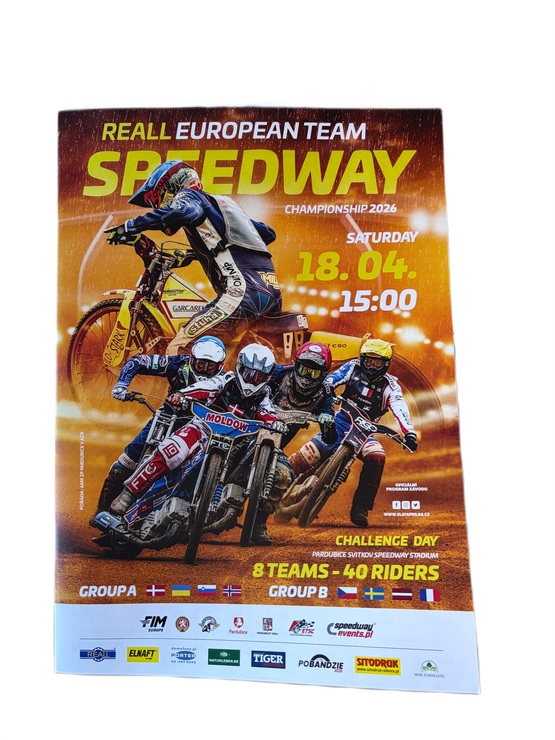 PROGRAM ZAWODÓW DME FINAŁ A I B PARDUBICE 18.04.2026