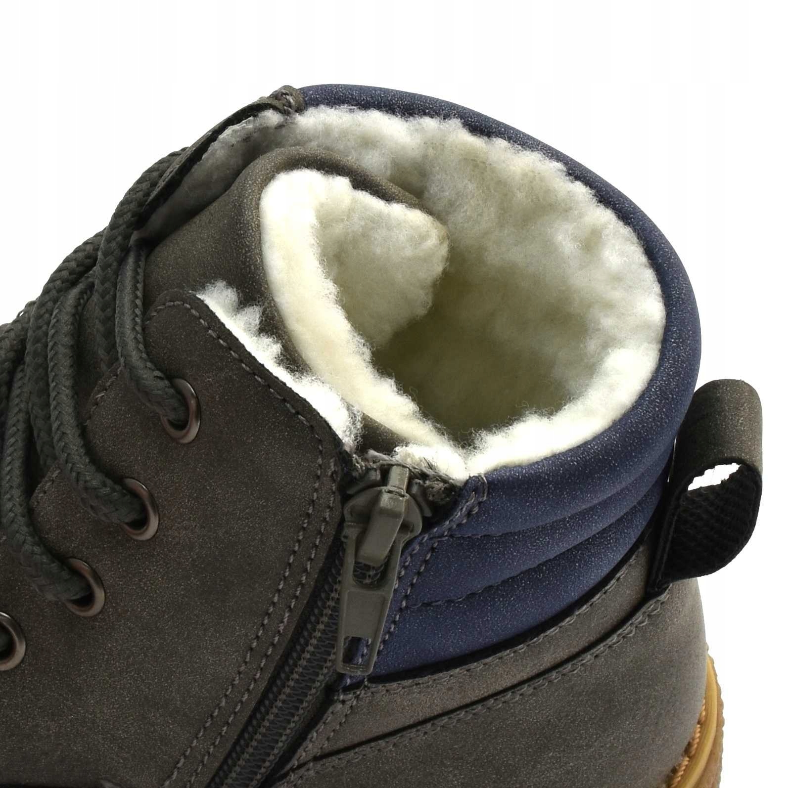 Kozaki zimowe dla dzieci Wojtyłko 21009 Popiel 21 Płeć chłopcy dziewczynki