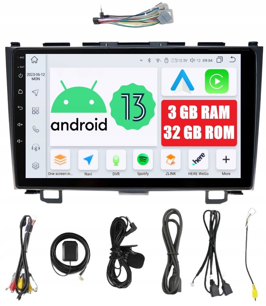 Navigace Rádio 2DIN Android Honda Crv Cr-v 3 III 3/32 Gb Dsp Carplay