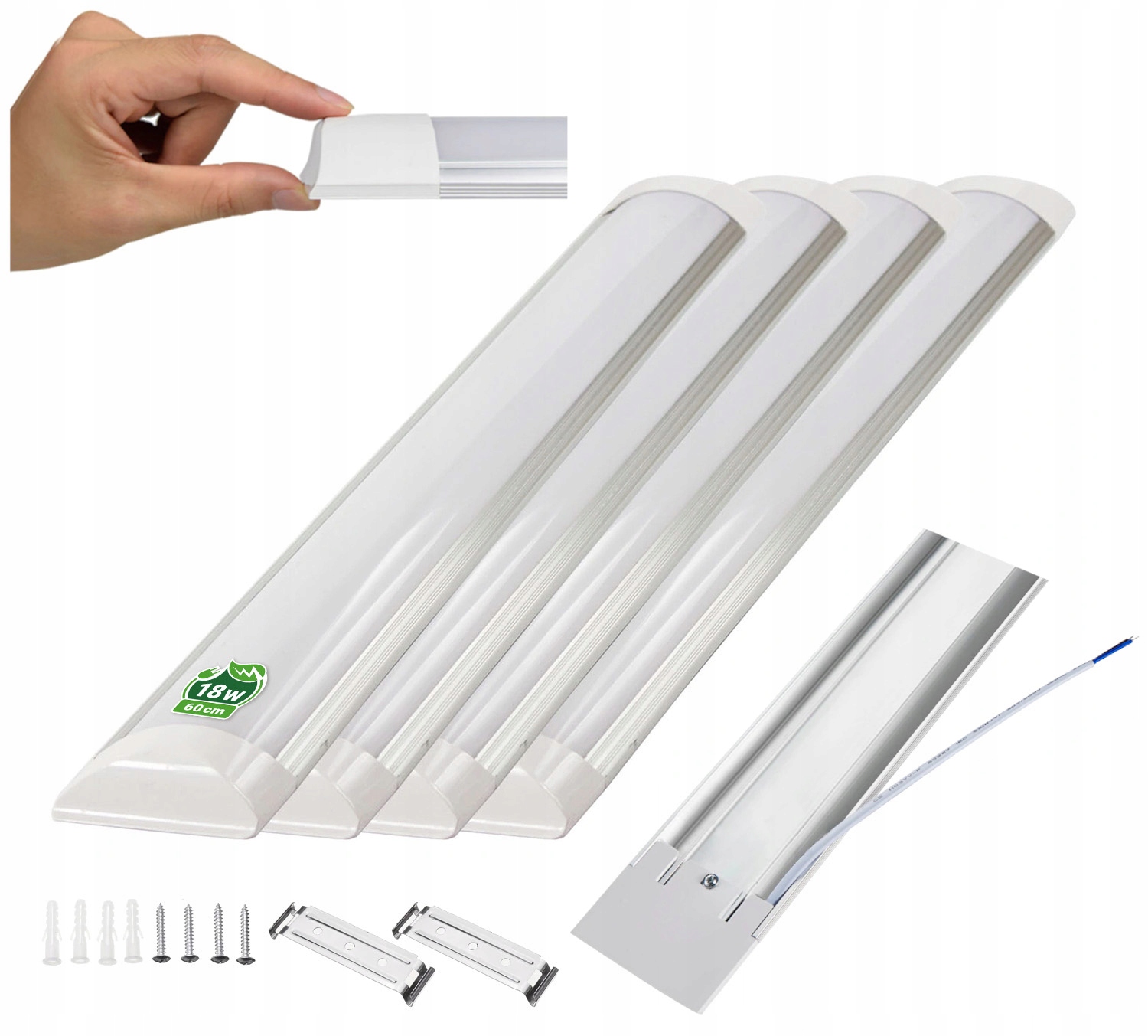 

4x Oprawa natynkowa Led 18W 60cm panel świetlówka