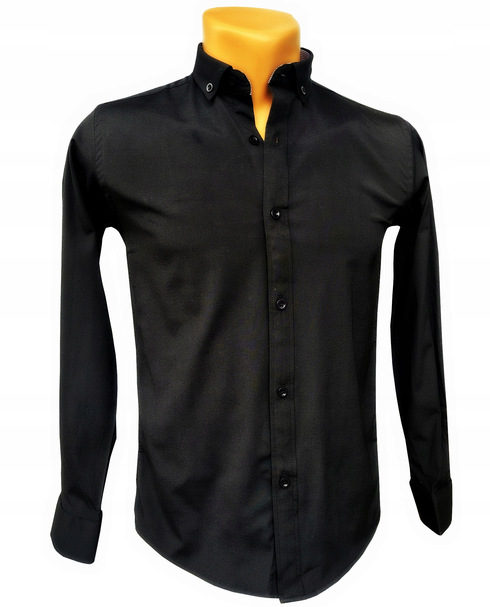 Koszula chłopięca bawełniana czarna gładka Turcja długi rękaw 164