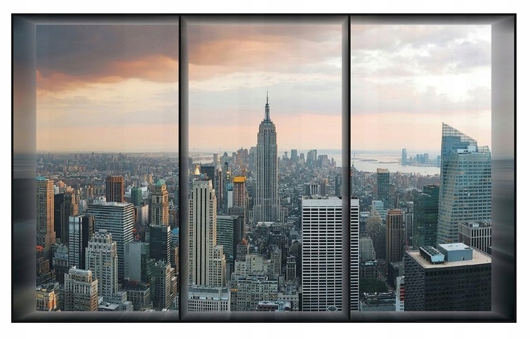 Optická fototapeta New York pohled z okna 312x219