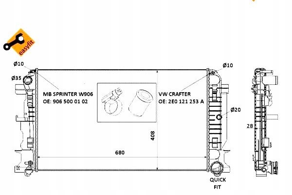 Nrf Chladič Db Sprinter 06- Asistent řidiče #28