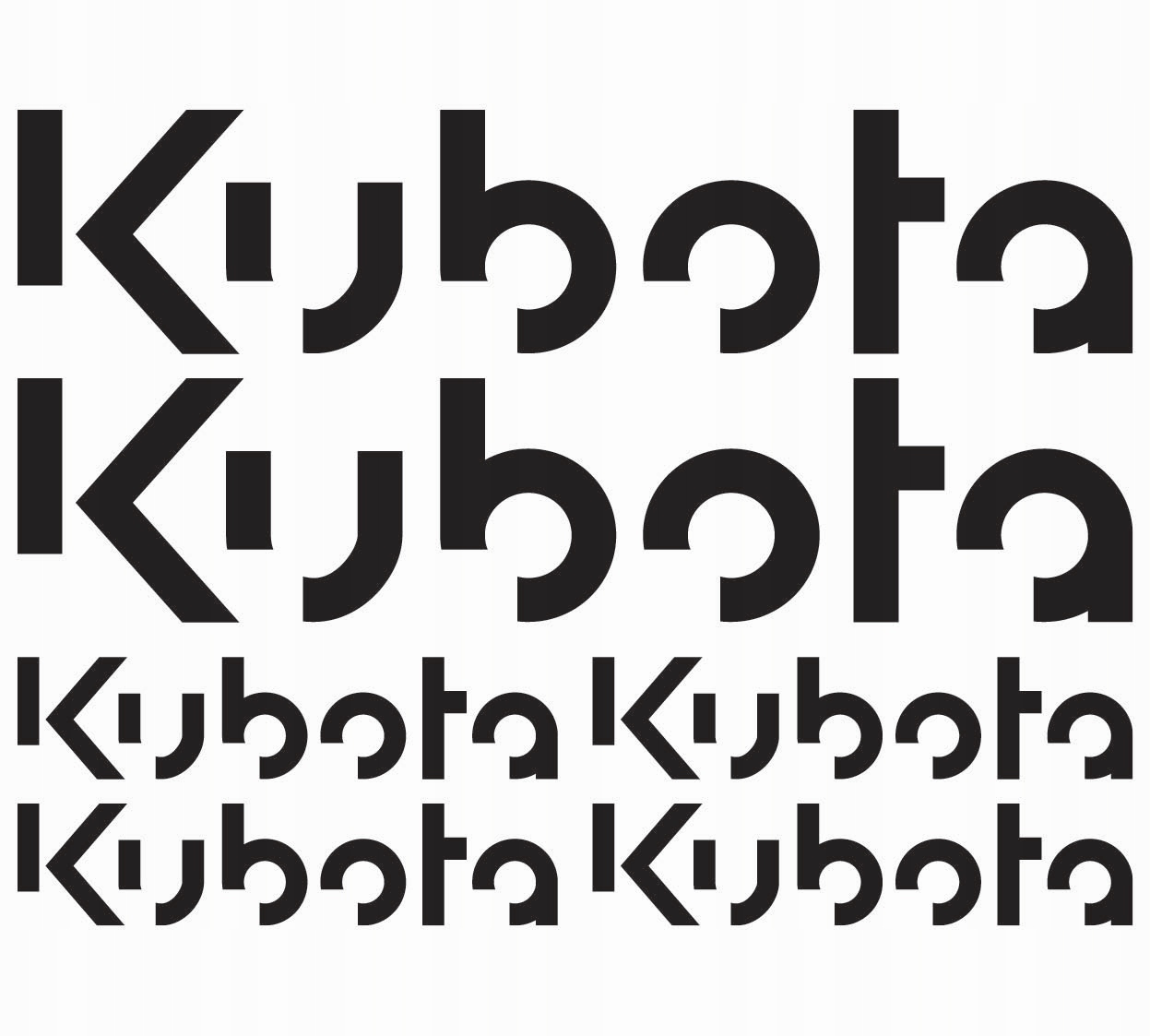 

Naklejki Kubota Zestaw _kolory