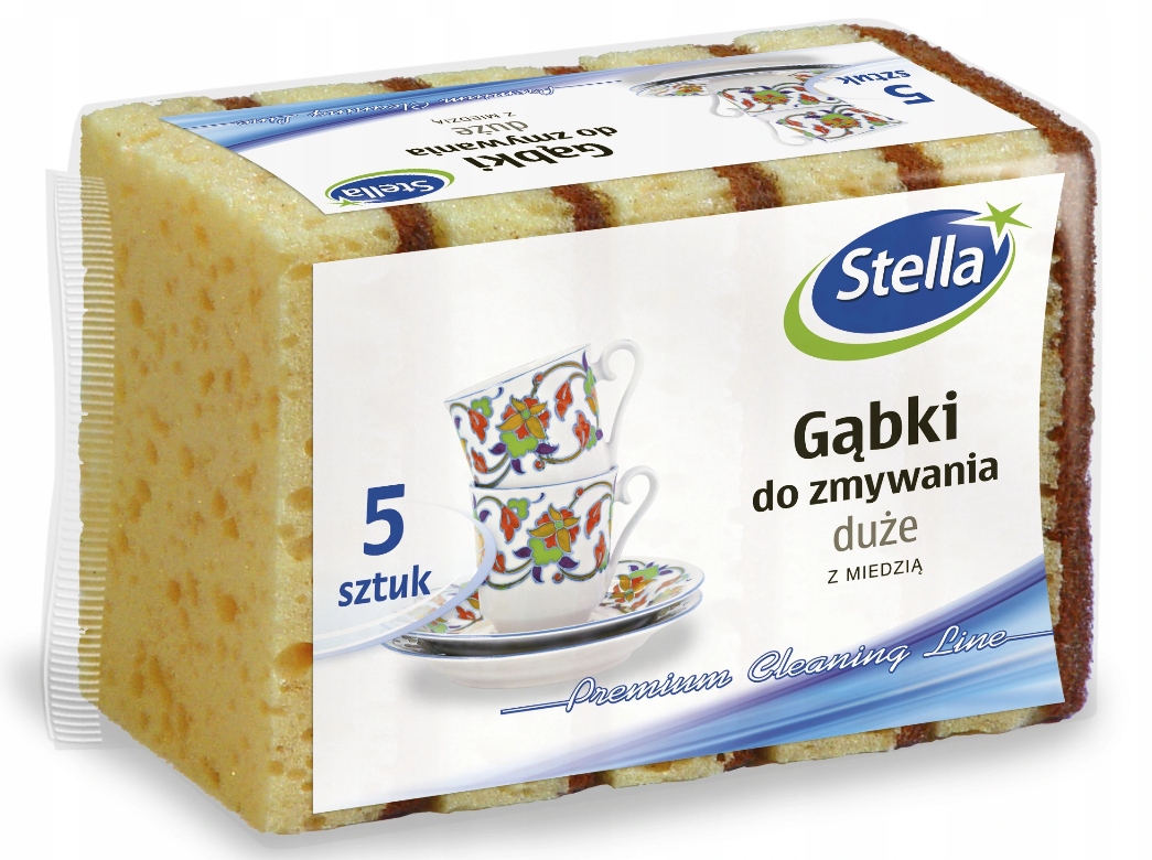 

Stella Gąbki Zmywaki 5szt. z Miedzią Duży