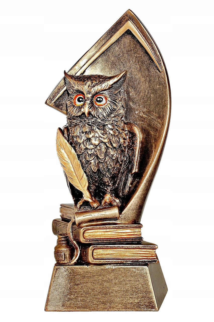 RTX020 x 3szt Oryginalna statuetka szkolna Sowa, Absolwent zestaw 3 szt