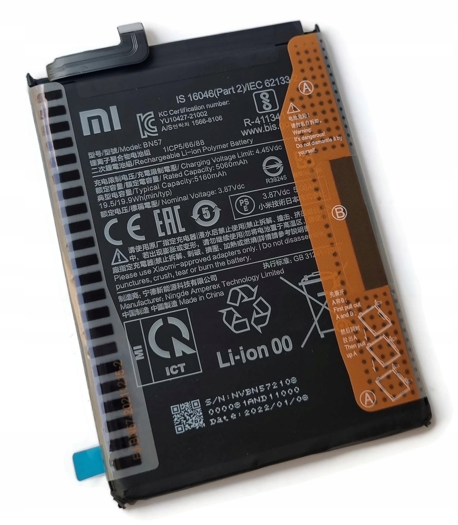 Org Nová originální baterie BN57 pro Xiaomi Pocophone Poco X3 Poco X3 Pro