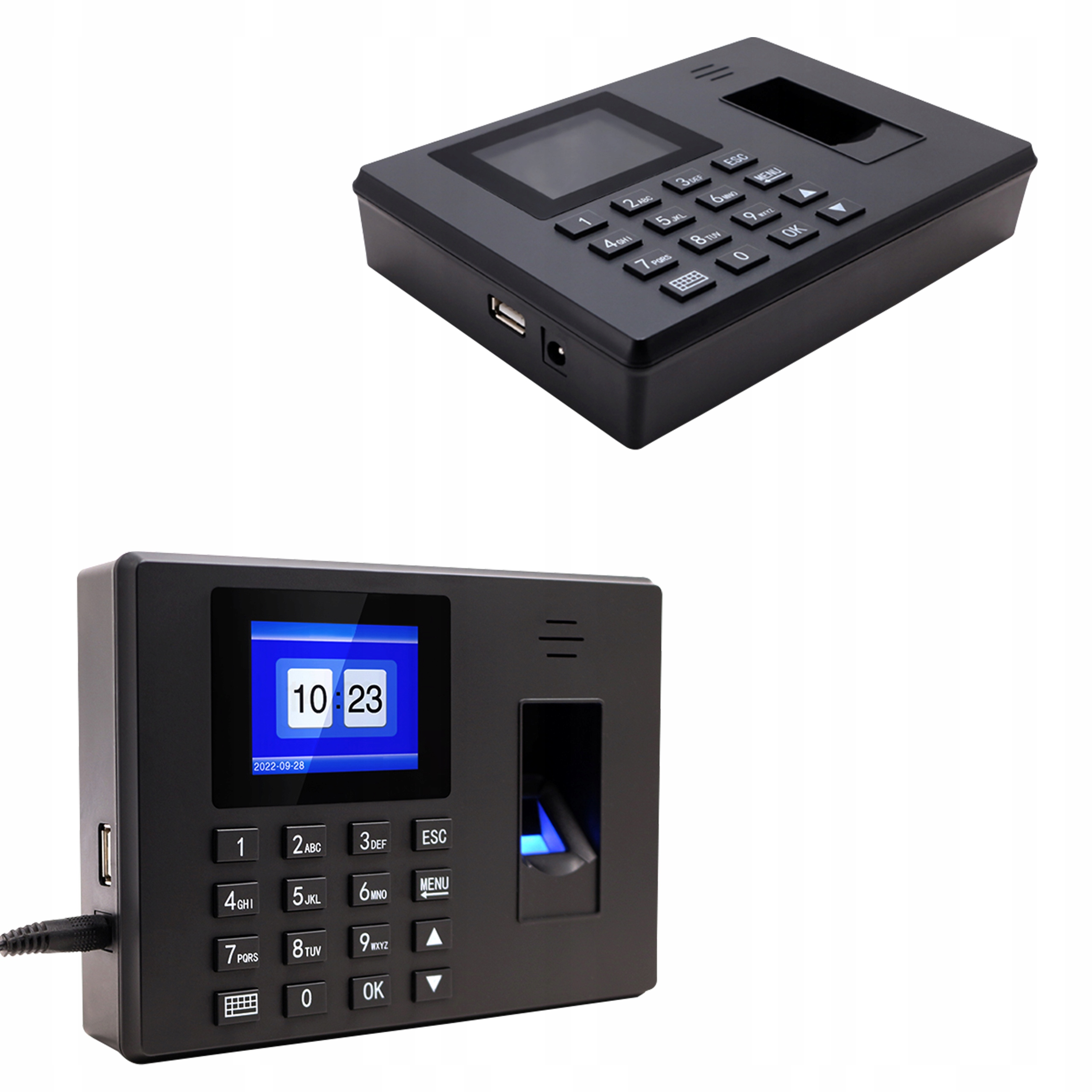 CZYTNIK GODZIN PRACY odcisk palca hasło ekran LCD