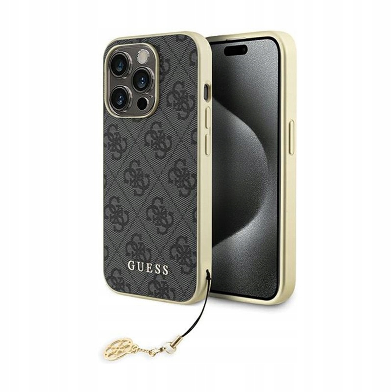 Guess 4G Charms Collection Etui iPhone 15 Pro (szary)