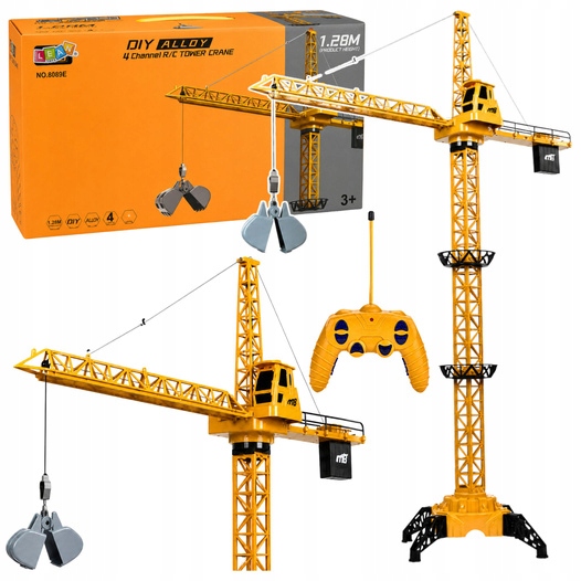 Dźwig Żuraw Budowlany Zdalnie Sterowany Rc Obrót 360° Udźwig 120g 71 cm