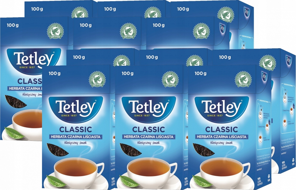 Herbata czarna Liściasta Classic Tetley 100 g x12