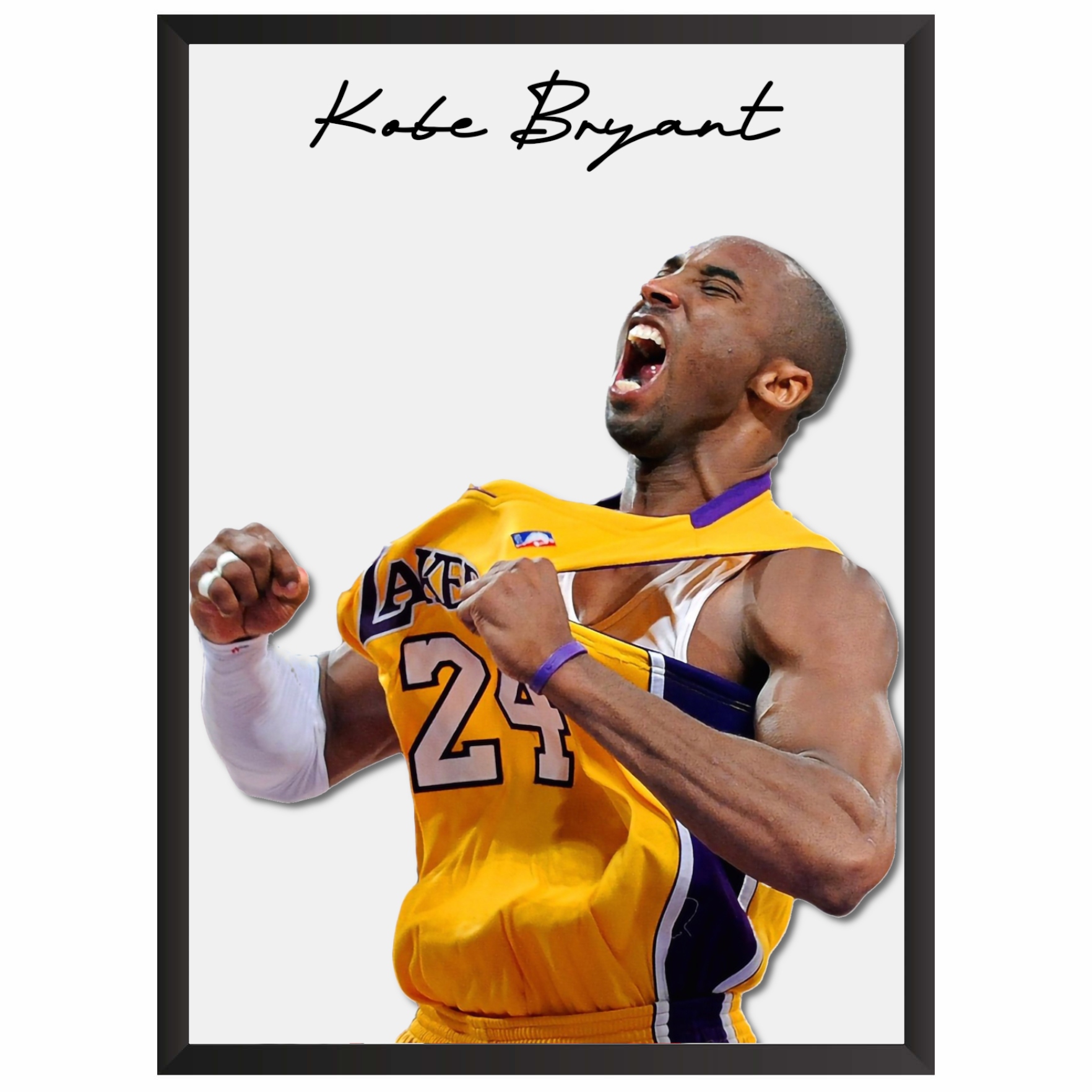 Kobe Bryant Lakers Plagát Obrázok s basketbalistom rámčeka Darček NBA