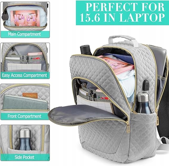 Plecak Damski Bagaż Podręczny do Samolotu Torba Turystyczna Port USB GRATIS Pojemność do 20 l