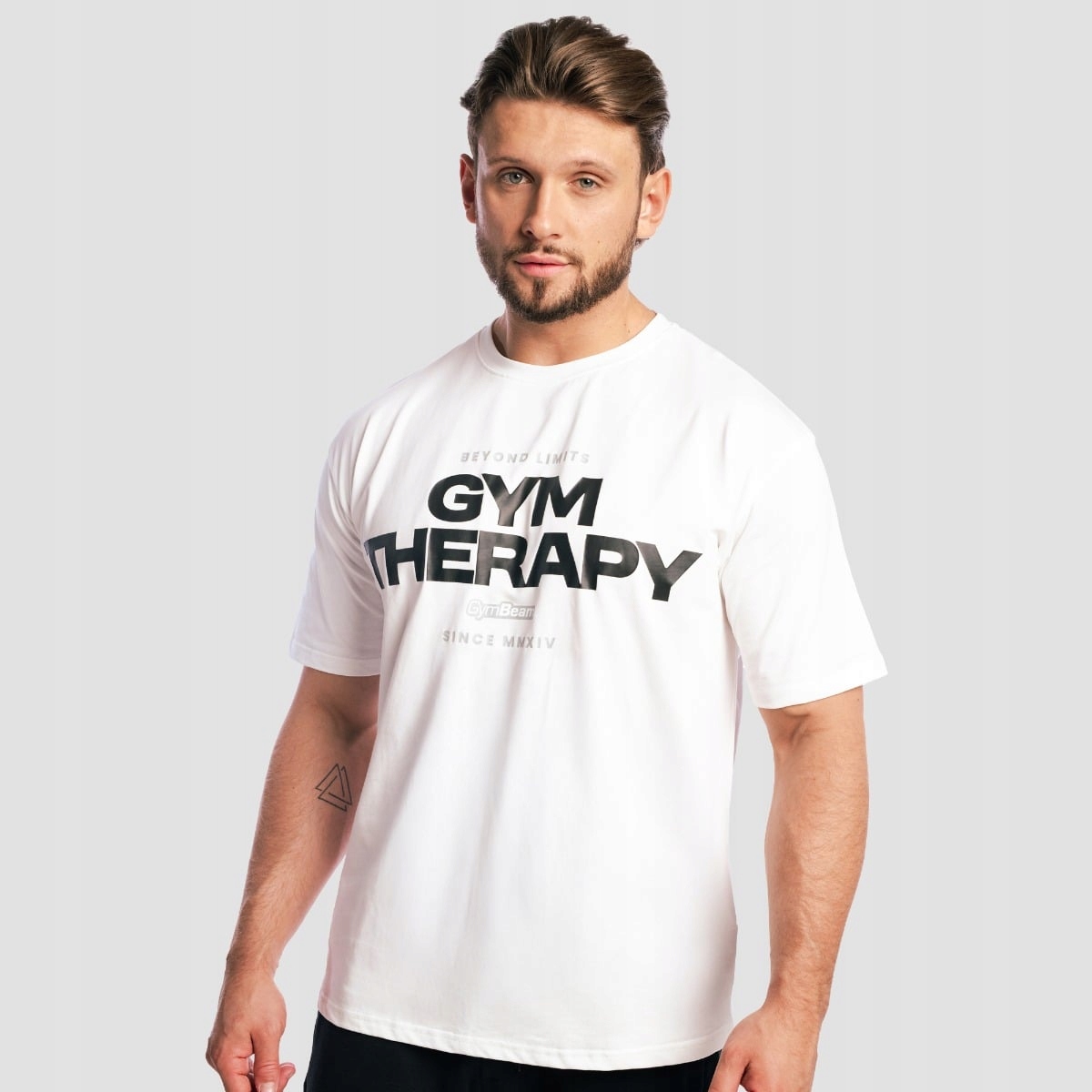 GymBeam Koszulka Gym Therapy White XL