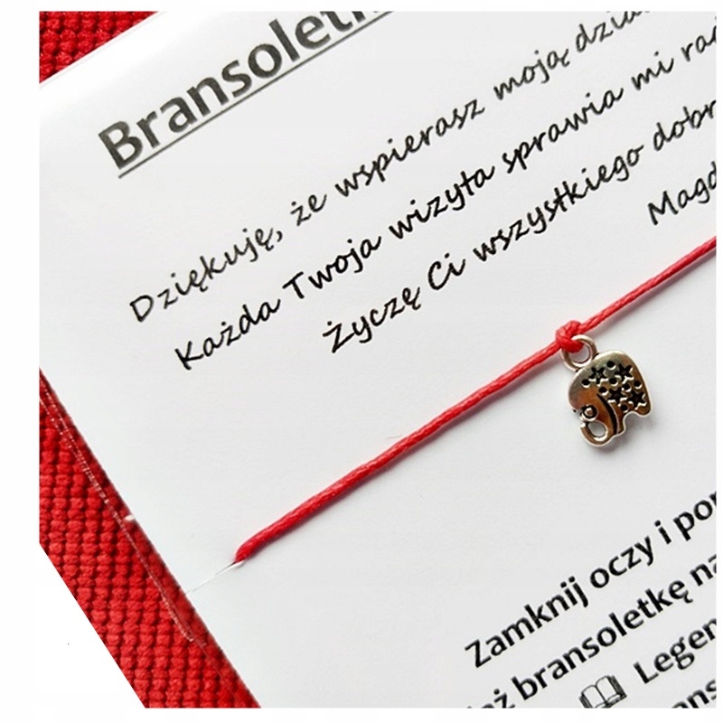 Náramek přání Výjimečný dárek pro klienty zaměstnanců, sada 10 Ks.