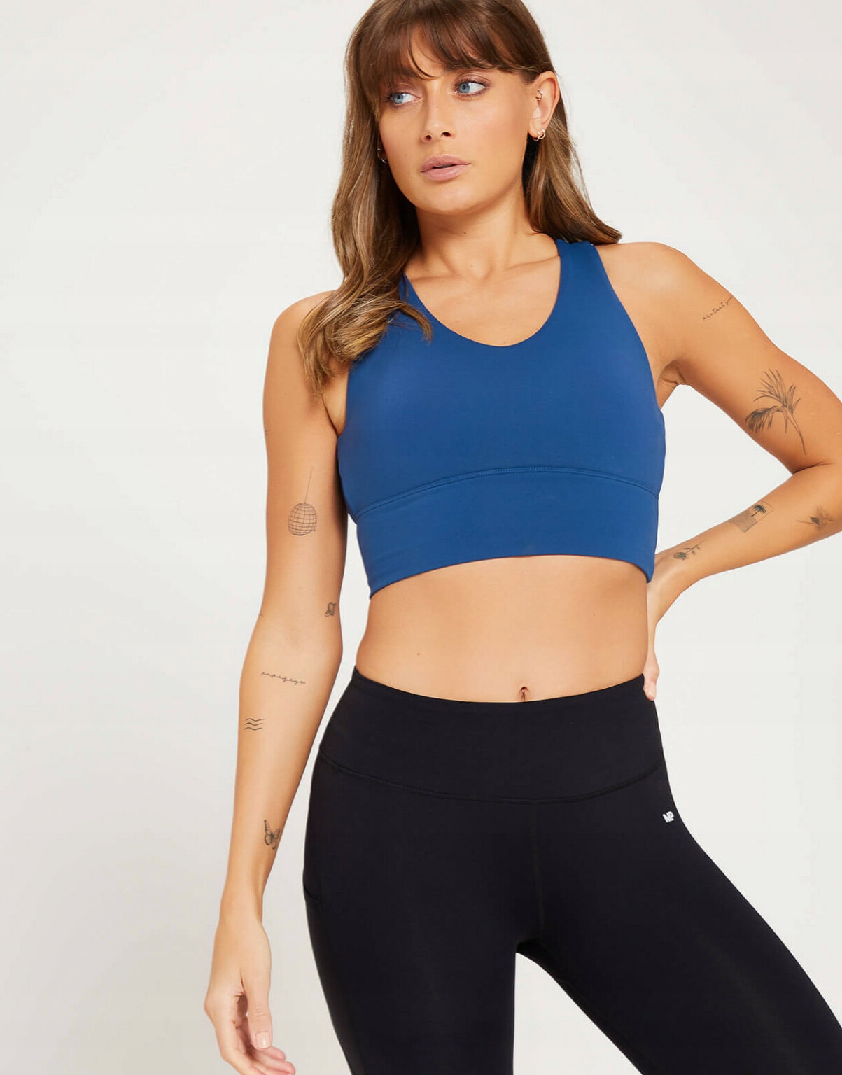 Biustonosz Wycięcia Lyk NH1__XXS Myprotein Granatowy Sportowy