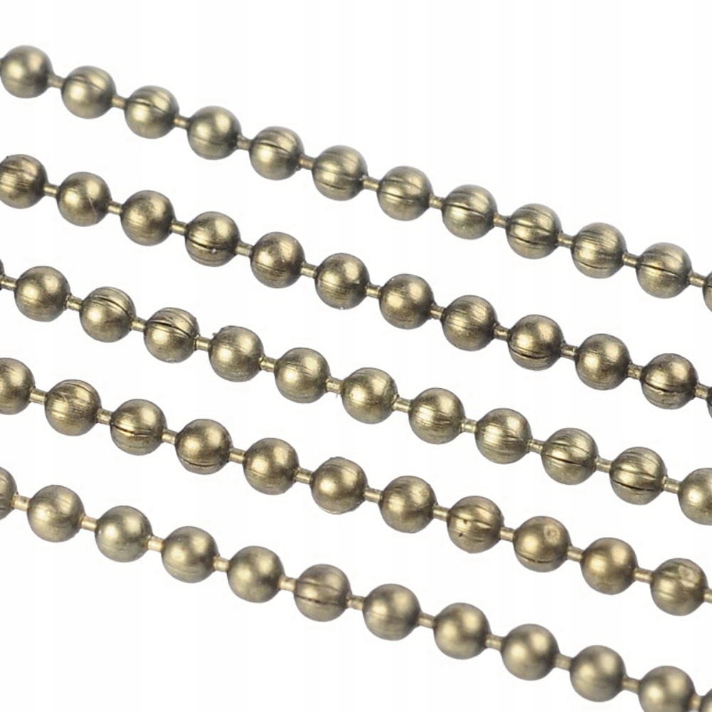 LAN129-2m Łańcuszek kulkowy 1,5mm 2m mosiężny