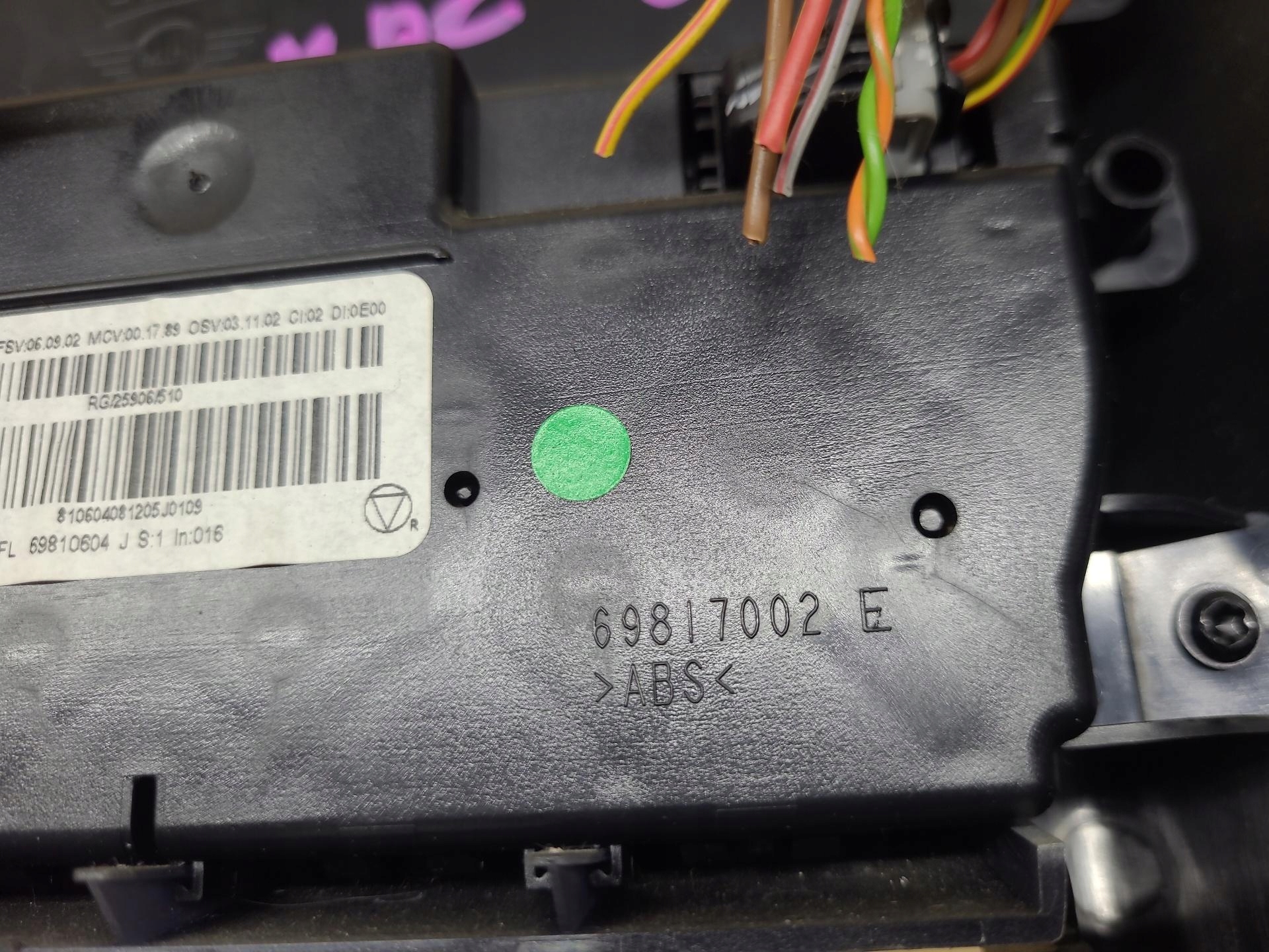 control panel radio Mini Cooper 2 R56 2009 69817002E