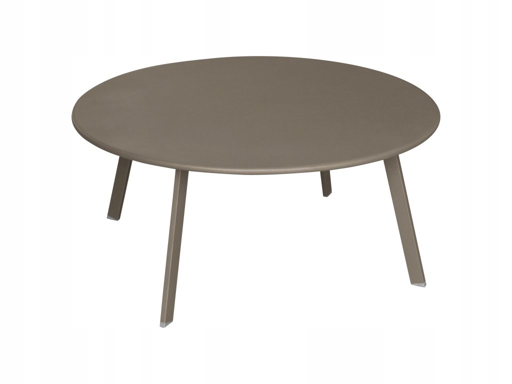 Kovový záhradný stolík Saona, Ø 90 cm, hnedý