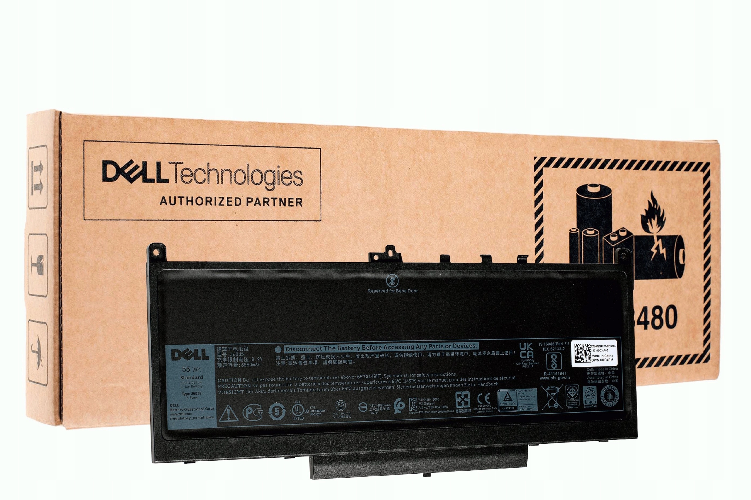 Originál Batéria Dell J60J5 Dell Latitude E7270 E7470 55WH 7300 mAh