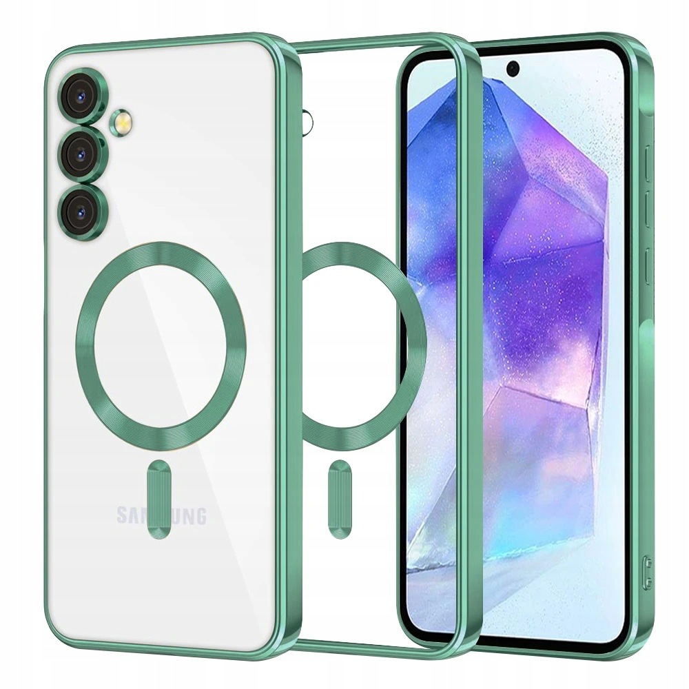 Techsuit Crystal MagSafe etui do Samsung Galaxy A55 5G jasnozielone