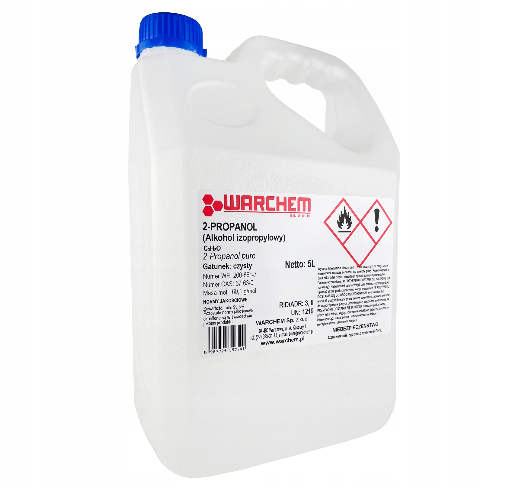 

Izopropanol (2-PROPANOL) czysty 5L