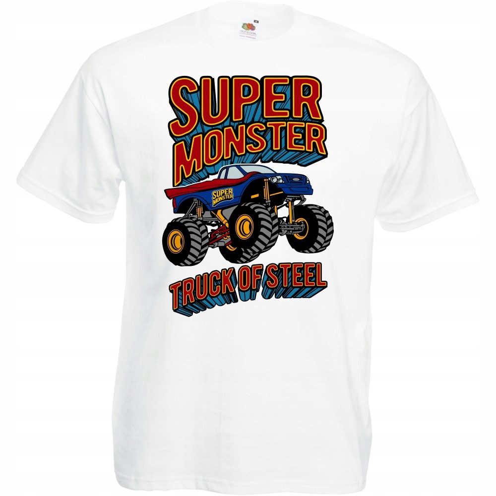 

Koszulka monster truck super samochód S biała