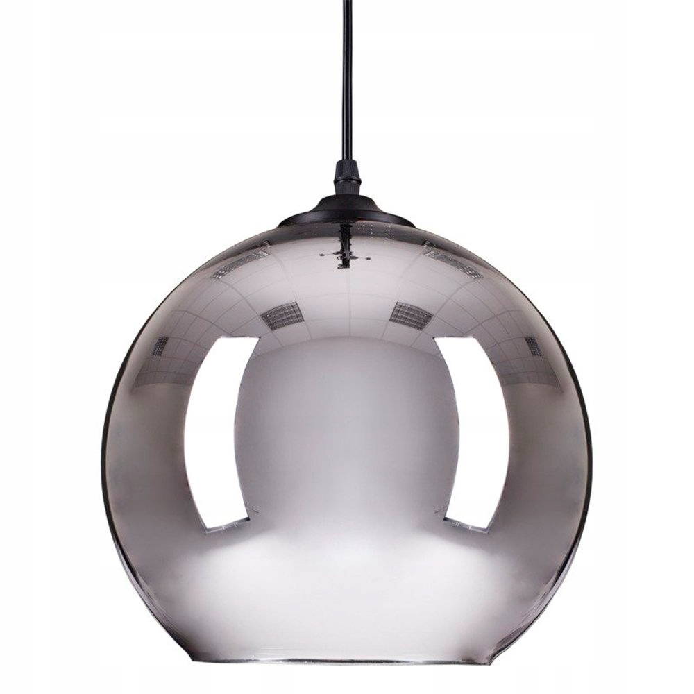 Chromová koule Mirror Glow 40 cm skleněná lampa do obývacího pokoje