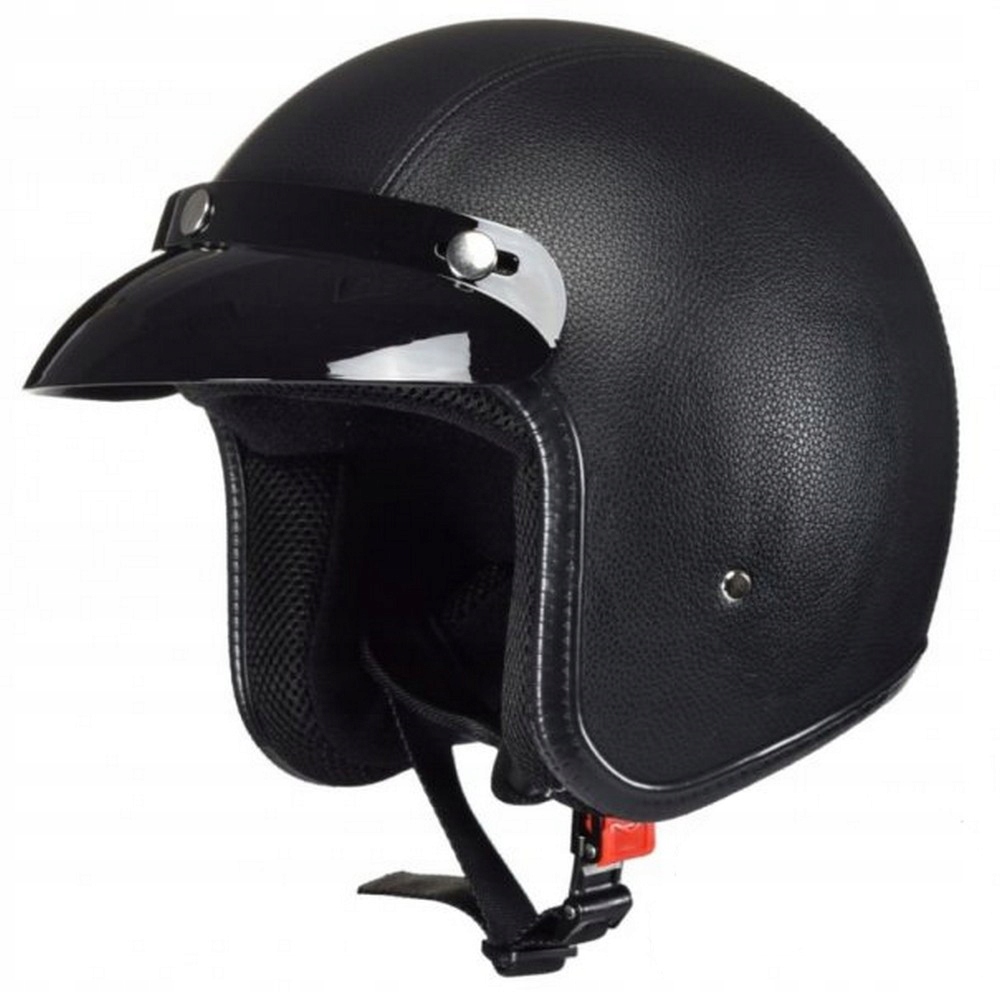 

Kask Awina Otwarty XL TN8658 Czarna Skóra Skuter