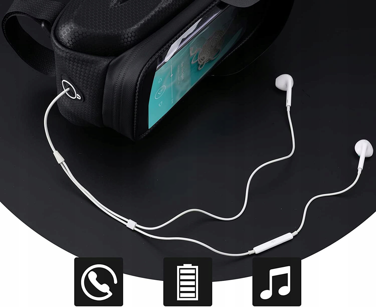 WODOODPORNA TORBA ROWEROWA SAKWA UCHWYT ETUI NA TELEFON NA RAMĘ ROWERU Model torebka na rower