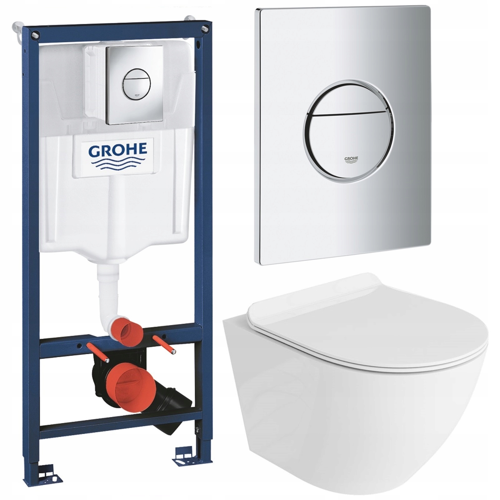 Grohe Zestaw Podtynkowy Wc Miska Rimless Deska Wolnoopadająca Przycisk 6W1