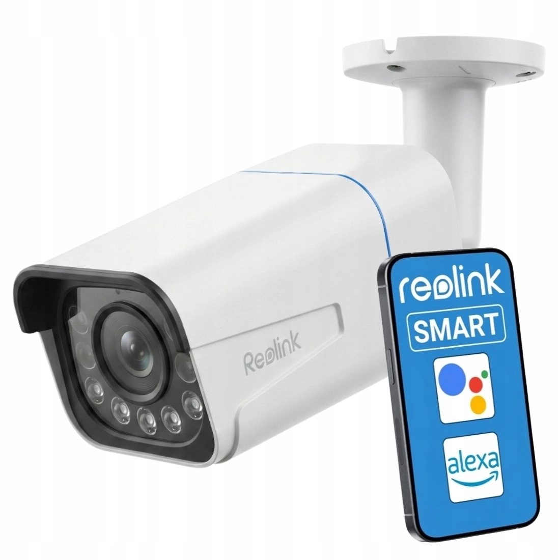 Vonkajšia Ip kamera PoE 12V 5x optický zoom IP67 Reolink RLC-811A biela