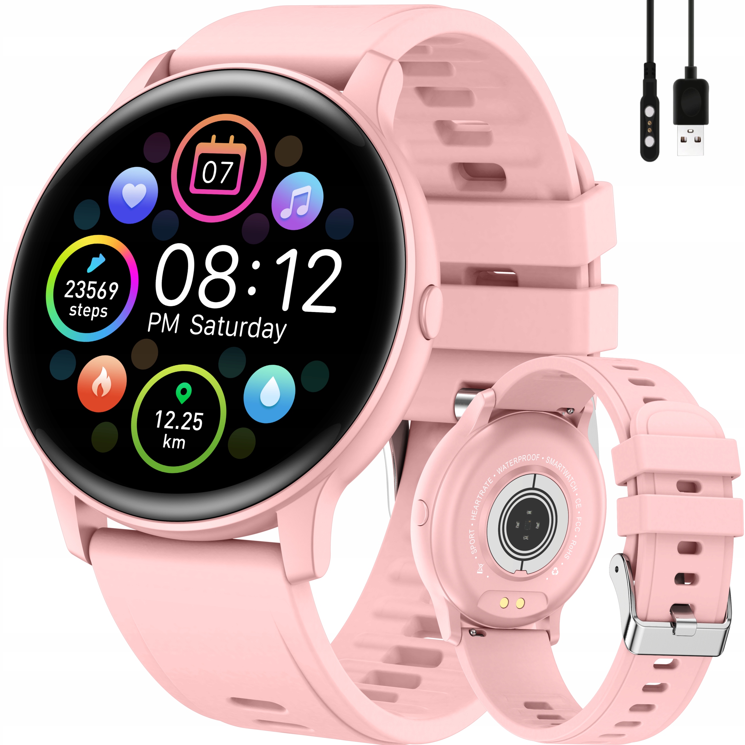 

Smartwatch Zegarek Sportowy Pogoda Tętno Kalorie