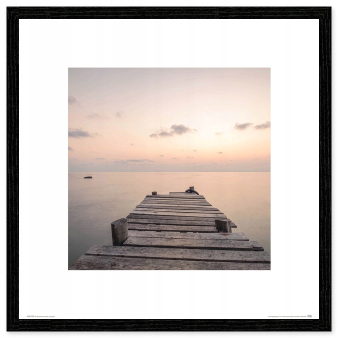 Drewniane Molo reprodukcja ścienna 40x40 cm Kolor ramy inny