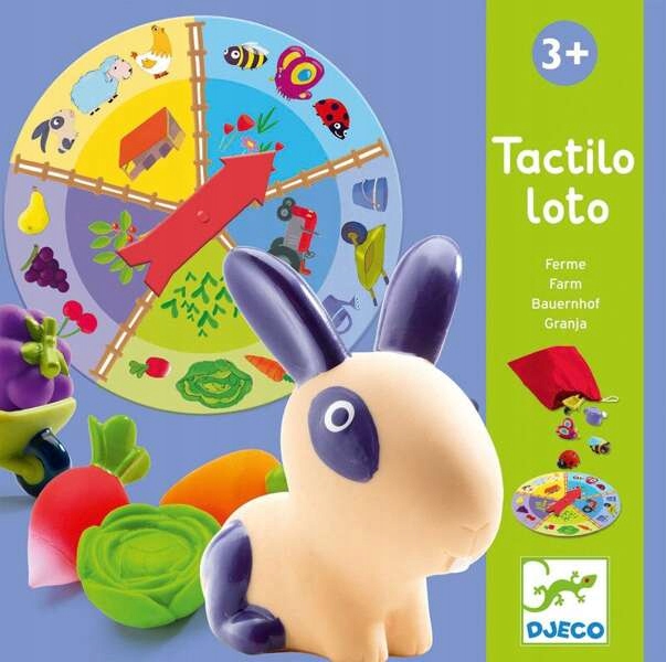 Gra Edukacyjna Lotto dotykowe dla Dzieci Farma Djeco