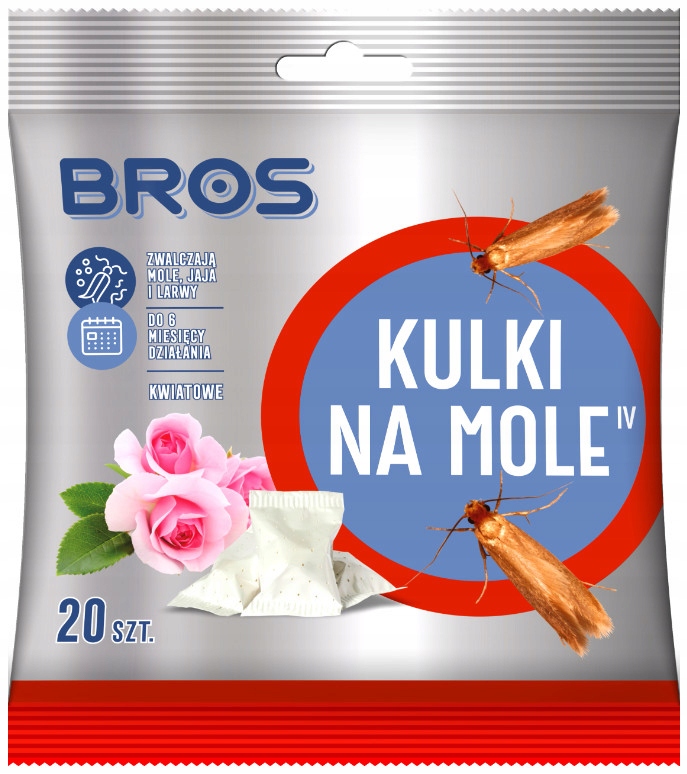 

Bros Kulki chroniące przed molami kwiatowe 20 szt.