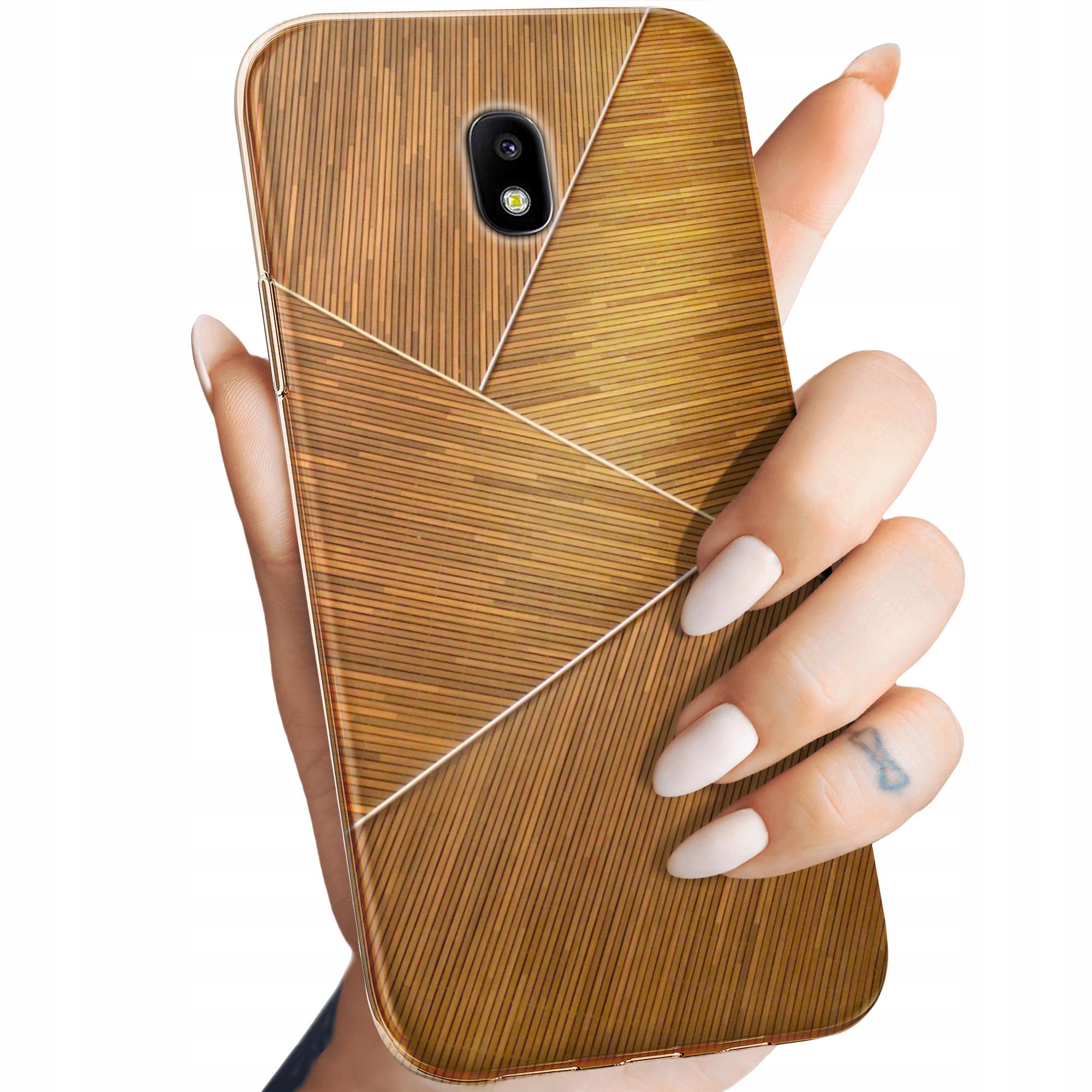 Etui Do Samsung Galaxy J3 2017 Brązowe Drewniane Brown Obudowa Case